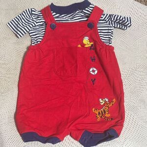 Disney Pooh baby 12 mos vintage y2k 2 piece set nautical tigger Pooh ahoy